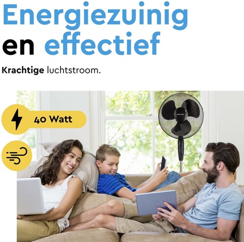 Statiefventilator BRASQ met remote 40cm zwart 1 Stuk-7