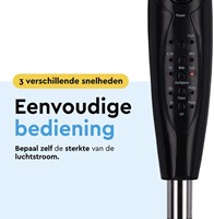 Statiefventilator BRASQ met remote 40cm zwart 1 Stuk-2