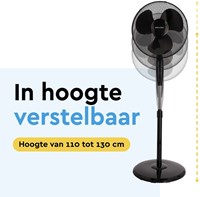 Statiefventilator BRASQ met remote 40cm zwart 1 Stuk-5