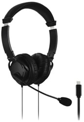 Hoofdtelefoon Kensington USB-C Hi-Fi mic zwart 1 Stuk