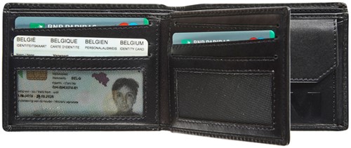 Portemonee Mav All Black kleingeldvak RFID zwart 1 Doos-2