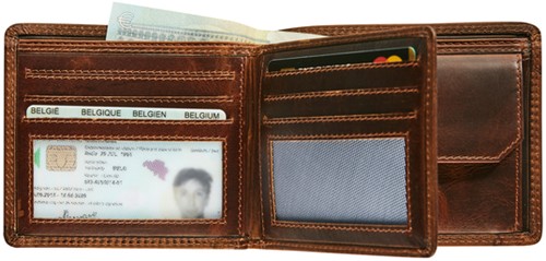 Portemonee Mav The Original geldvk RFID bruin 1 Doos-2