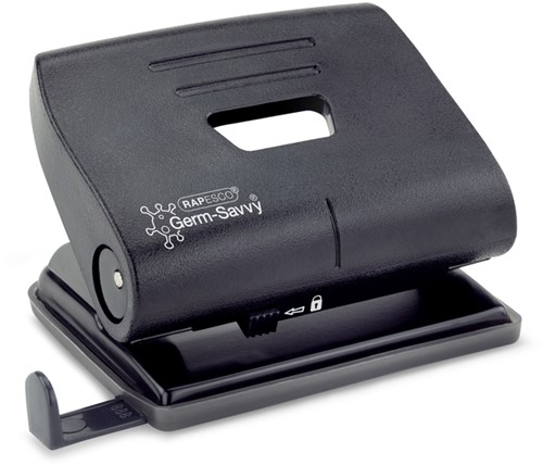 Perforator Rapesco Germ-Savvy 820-P 2gaats zwart 1 Stuk