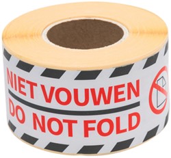 Etiket Rillprint do not fold wit 250 Stuk