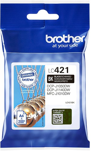 Inktcartridge Brother LC-421BK zwart 1 Stuk