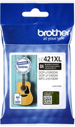 Inktcartridge Brother LC-421XLBK zwart 1 Stuk