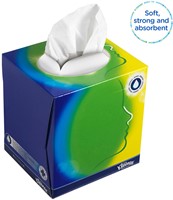 Facial tissues Kleenex kubus 3laags 56 vel wit 56 Vel-1