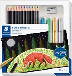 Kleurpotloden Staedtler black and white 17dlg 17 Stuk