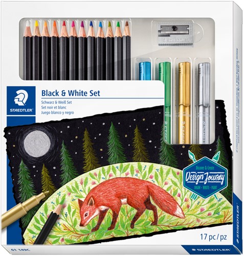 Kleurpotloden Staedtler black and white 17dlg 17 Stuk