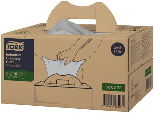 Reinigingsdoek Tork W7 Premium dispenserdoos grijs 210 Vel