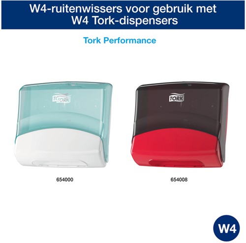 Reinigingsdoek Tork W4 gevouwen wit 530179 4 pak-2