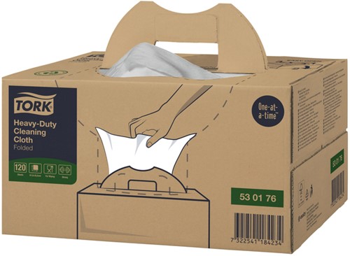 Reinigingsdoek Tork W7 dispenserdoos wit 530176 120 Vel