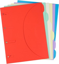 Smartfolder geperforeerde opbergmappen A4 ass 6st 6 Stuk