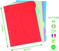 Smartfolder geperforeerde opbergmappen A4 ass 6st 6 Stuk-3