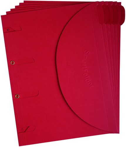 Smartfolder geperforeerde opbergmappen A4 rd 6st 6 Stuk