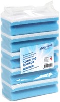 Schuurspons Cleaninq 140x70x42mm bl/wt 5st 5 Stuk
