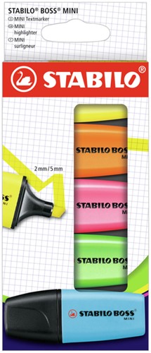 Markeerstift STABILO BOSS mini assorti 5 Stuk