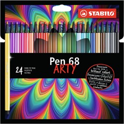 Viltstift STABILO Pen 68/24 Arty M 24st assorti 24 Stuk