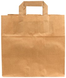 Tas IEZZY kraft papier 26x17x25cm bruin 250 stuks 250 Stuk