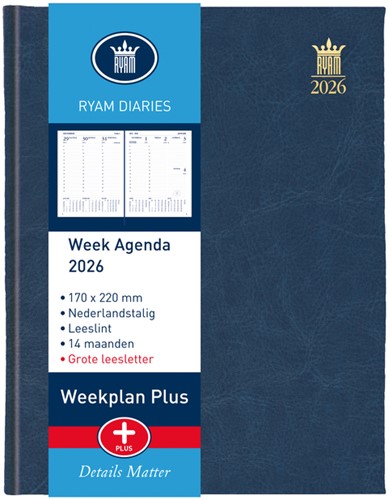 Agenda 2026 Ryam Weekplan groot letter 7d/2p ass 1 Stuk-2