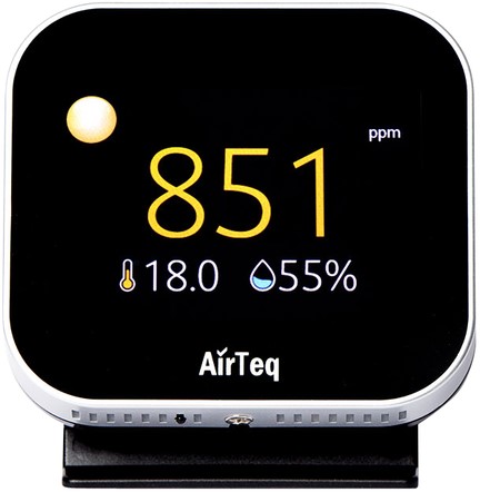 CO2-detector AirTeq Touch Base 1 Stuk