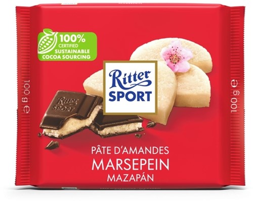 Ritter Sport Puur Marsepein tablet 100gr 100 Gram