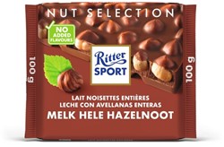 Ritter Sport Melk Hele Hazelnoot tablet 100gr 100 Gram