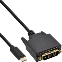 KABEL INLINE USB-C DVI 24+1 3.1 1080P M/M 2M ZWART 1 Stuk