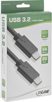 KABEL INLINE USB-C 3.2 GEN.2 M/M 2 M ZWART 1 Stuk-2