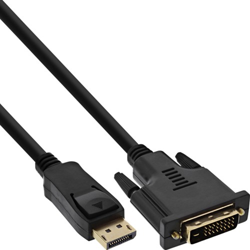 KABEL INLINE DISPLAYPT DVI 24+1 M/M 2 M ZWART 1 Stuk