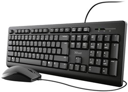 Toetsenbord Trust Primo + muis QWERTY zwart 1 Stuk