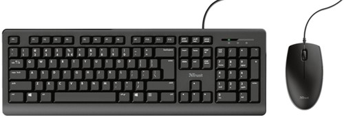 Toetsenbord Trust Primo + muis QWERTY zwart 1 Stuk-2