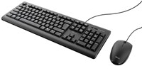 Toetsenbord Trust Primo + muis QWERTY zwart 1 Stuk-1