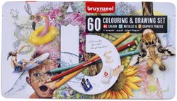 Tekenset Bruynzeel creatieve kunstenaars 60 stuks 60 Stuk