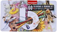 Tekenset Bruynzeel creatieve kunstenaars 60 delen 60 Stuk