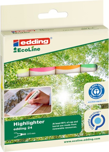 Markeerstift edding 24 Eco 2-5mm assorti 4 Stuk