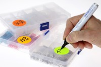 Etiket Rillprint 25mm 500st op rol fluor oranje 500 etiket-2