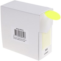 Etiket Rillprint 35mm 500st op rol fluor geel 500 etiket-2