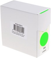 Etiket Rillprint 35mm op rol fluor groen 500st 500 etiket