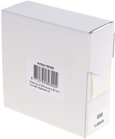 Etiket Rillprint 25mm op rol wit 500st 500 etiket