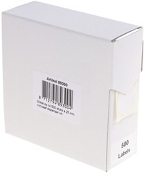 Etiket Rillprint 25mm op rol wit 500st 500 etiket