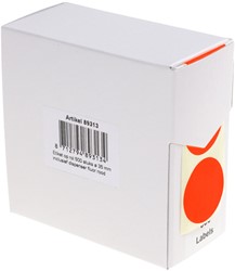 Etiket Rillprint 35mm op rol fluor rood 500st 500 etiket