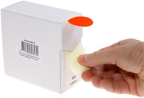 Etiket Rillprint 35mm op rol fluor rood 500st 500 etiket-4