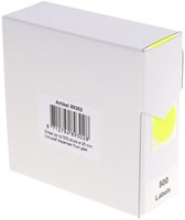 Etiket Rillprint 25mm 500st op rol fluor geel 500 etiket