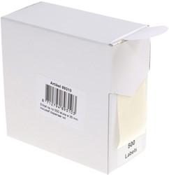 Etiket Rillprint 35mm op rol wit 500st 500 etiket