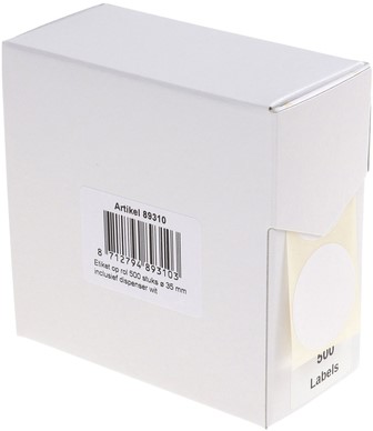 Etiket Rillprint 35mm 500st op rol wit 500 etiket-2