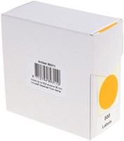 Etiket Rillprint 35mm op rol fluor oranje 500st 500 etiket