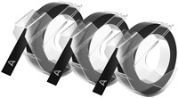 Relieftape Dymo embossing plastic 9mm wit 3 Stuk-3