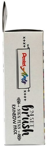 Brushpen Pentel Sign SES15C Rainbow assorti 24 Stuk-2