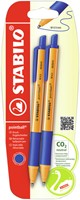 Balpen STABILO pointball 6030/41 M 2st blauw 2 Stuk